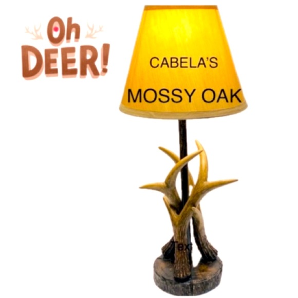 Mossy Oak Rustic Deer Antler Three Way Table Lamp - Picture 1 of 8